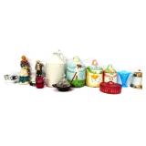 Mixed estate lot, inc lady figural canisters