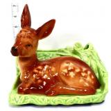 Vntg Shawnee laying fawn figural planter