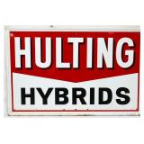 Vntg metal 34x22 Hulting Hybirds adv sign
