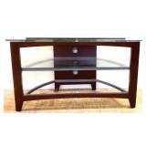 Glass top tv stand