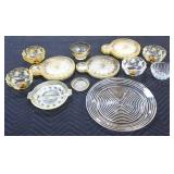 Lot of 17 pieces of clear glassware items