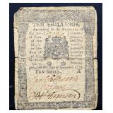 1775 Pennsylvania 10 shillings colonial note