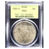 Graded MS62 1923D peace dollar