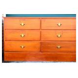 Vintage flat front 6 drawer dresser see photos