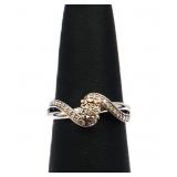 Sterling white sapphire ring, lab created