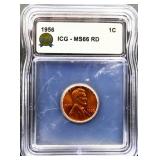 Graded MS66 1956 Lincoln wheat penny