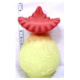Fenton burmese wild rose & bowknot JIP vase