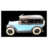 Blue cast iron car