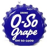 Metal 15.5in O So Grape bottlecap sign