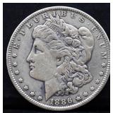 1886O Morgan silver dollar