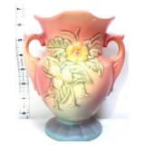 Vntg Hull W-4-6.5in wildflower double handle vase