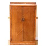 Vintage 2 door wardrobe with lift lid, see photos