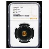 Graded MS70 Jolly Roger Undated gold coin