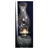 Vintage clear glass oil lamp