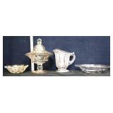 4 piece clear glass estate lot