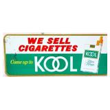 Vntg metal 30x12 Kool Cigarettes adv sign
