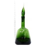 Vntg Blenko emerald green teardrop decanter