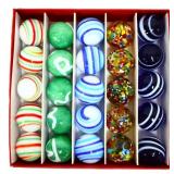 Box of glass marbles