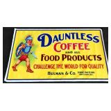 Vintage 60x36in Dauntless Coffee & Food banner
