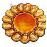 Marigold carnival deviled egg dish