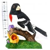 Lenox porcelain rose breasted grosbeak bird figure