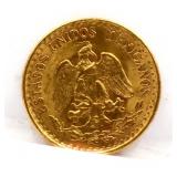1945 Mexican 2 pesos gold piece