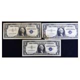 Lot of 3 blue seal $1 star notes