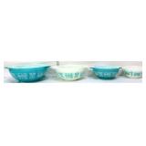 4 piece vntg Pyrex butterprint mixing bowl set