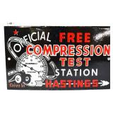 Porcelain 10x6in Compression Test sign
