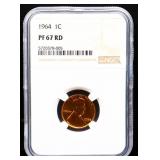 Graded PF67 1964 Lincoln penny