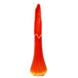 MCM LE Smith 27in bittersweet ribbed swung vase
