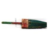 Wood painted lobster trap buoy