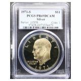 Graded PR69 1971S Eisenhower proof coin