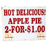 Metal 24x18 dbl side McDonalds Apple Pie sign
