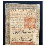 1775 Pennsylvania 50 shilling colonial note