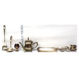 Mixed estate metalware lot, inc teapot