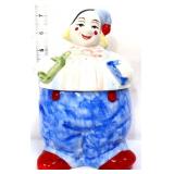 Clown figural 7in cookie jar