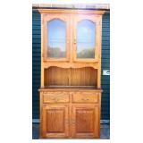 Oak 2 piece hutch