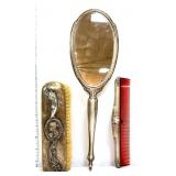 3 piece vintage mirror/comb/brush set