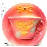 Vntg Hull sunglow teacup wall pocket