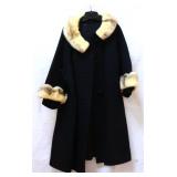 Vintage black Denise Originals ladies coat