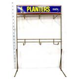 Vtg Planters Nuts metal store counter display rack