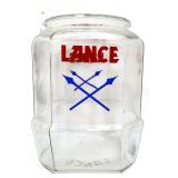 Vntg glass Lance counter top jar no lid
