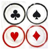 Set of 4 playing card coasters