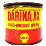 Vntg 1lb Shell Darina Ax Grease can