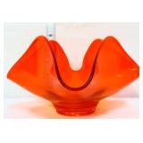 Vntg Viking amberina handkerchief bowl