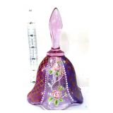 Fenton purple panel floral bell