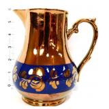 Vntg English copper lustre 6in pitcher