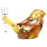 Fenton gold iridescent 50th Anniversary bird