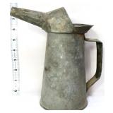 Vntg galvanized metal oil pitcher